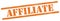 AFFILIATE text on orange grungy rectangle stamp