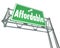 Affordable Best Value Low Price Words Freeway Sign