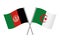 Afganistan and Algeria flags. Vector illustration.