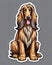 Afghan Hound dog sticker decal artistic expression