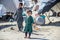 Afghanistan children in a remote village in the middle fighting season