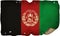 Afghanistan Flag On Old Paper