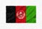 Afghanistan hand painted waving national flag.