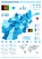 Afghanistan - infographic map and flag - Detailed Vector Illustration