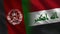 Afghanistan and Iraq Realistic Half Flags Together