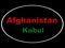 Afghanistan Kabul . 3 D logo on a black background.