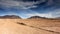 Afghanistan landscape, desert plain against the backdrop of mountains