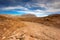 Afghanistan landscape, desert plain against the backdrop of mountains