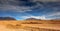 Afghanistan landscape, desert plain against the backdrop of mountains