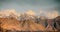 Afghanistan landscape, desert plain against the backdrop of mountains