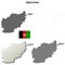 Afghanistan outline map set