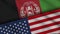 Afghanistan and USA Flags, Breaking News, Political Diplomacy Crisis Concept