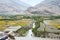 Afghanistan Village at Wakhan Valley View from Khaakha Fortress in Ishkashim, Gorno-Badakhshan, Tajikistan.