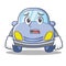 Afraid cute car character cartoon