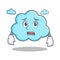 Afraid cute cloud character cartoon