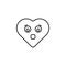 afraid emoji icon. Element of heart emoji for mobile concept and web apps illustration. Thin line icon for website design and