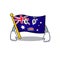 Afraid flag australia in the character shape