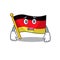 Afraid flag germany cartoon formed with character