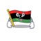 Afraid flag libya is flying cartoon pole