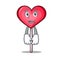 Afraid heart lollipop mascot cartoon