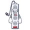 Afraid isolated power strip with the mascot