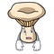 Afraid milk mushroom mascot cartoon