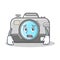 Afraid photo camera character cartoon