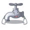 Afraid water tap isolated on the character