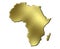 Africa 3d Golden Map