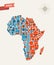 Africa abstract map