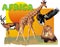 Africa animals as ZOO banner