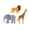 Africa animals vector illustration.