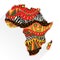 Africa Continent Ornate With Ethnic Pattern