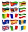 Africa country flying flags set part 4