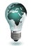 Africa and europe continent light bulb