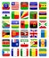 Africa Flags Flat Square Icon Set 2