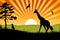 Africa giraffe background