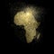 Africa gold glitter concept symbol illustration