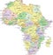 Africa - Highly detailed editable political map.