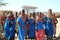 AFRICA, KENYA, MASAI MARA NATIONAL RESERVE, AUGUST 3,  2010: Masai village with masai tribe. Portrait of the women of the tribe,