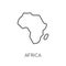 Africa linear icon. Modern outline Africa logo concept on white