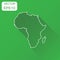 Africa linear map icon. Business cartography concept outline Afr
