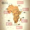 Africa map background vector, infographic design