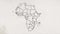 Africa Map Drawing Ink Textured Showing Up Intro By Regions