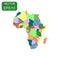 Africa map icon. Business cartography concept Africa pictogram.