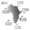 Africa map, Infographic template for business