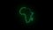Africa Map Neon Line Animated Effect