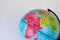 Africa, Middle East and India map on a globe witha white background.