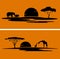 Africa monochrome landscape