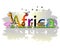 Africa poster background with animal wildlife